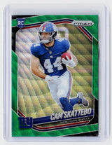 2025 Panini Prizm Football Cam Skattebo Rookie Green Wave Prizm #363 New York Giants - front