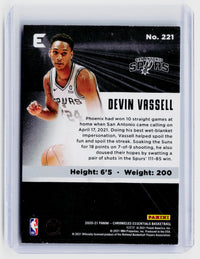 2020-21 Panini Chronicles Essentials Devin Vassell Rookie #221 San Antonio Spurs - back