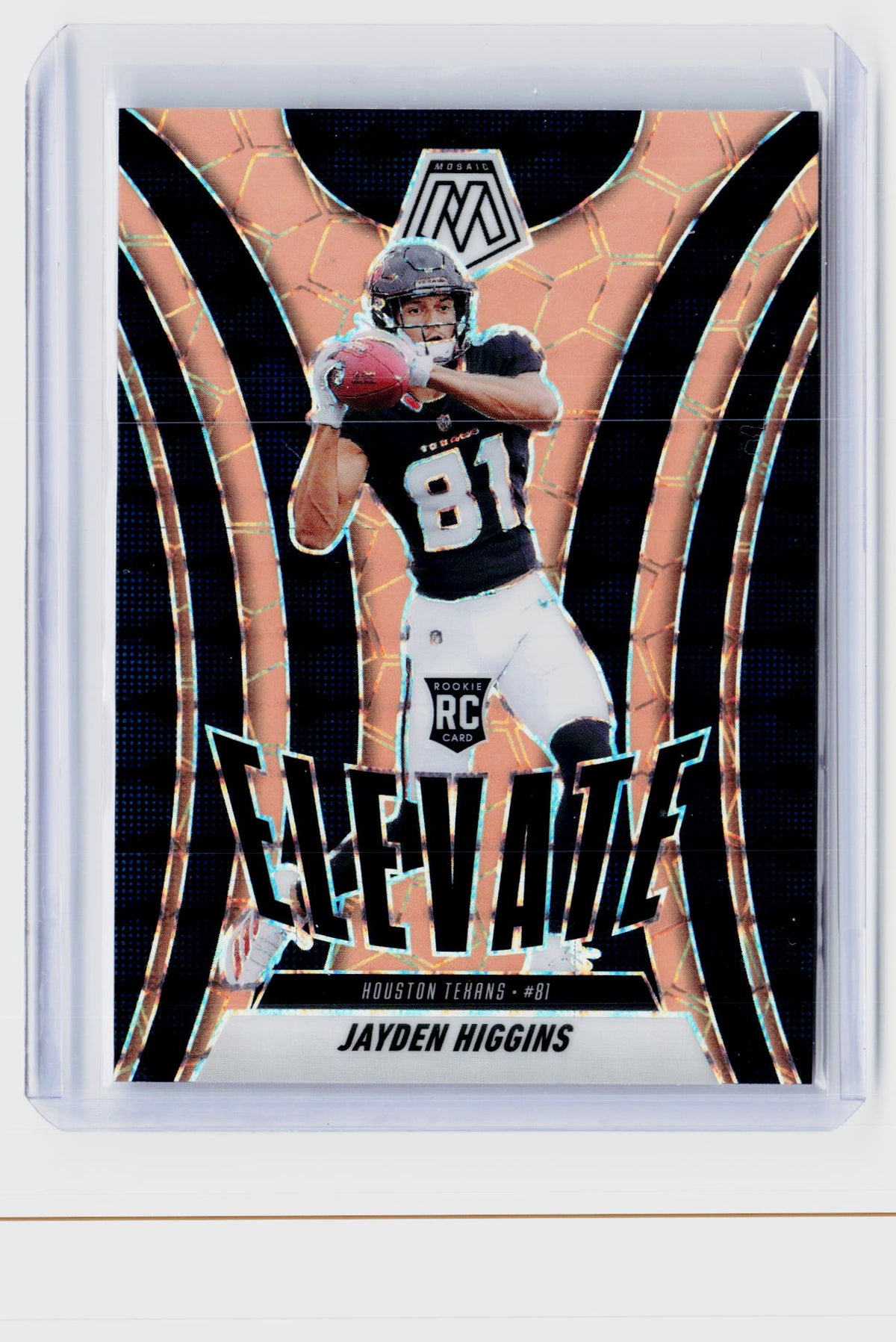 2025 Panini Mosaic Football Jayden Higgins Rookie Card #9 Houston Texans - front