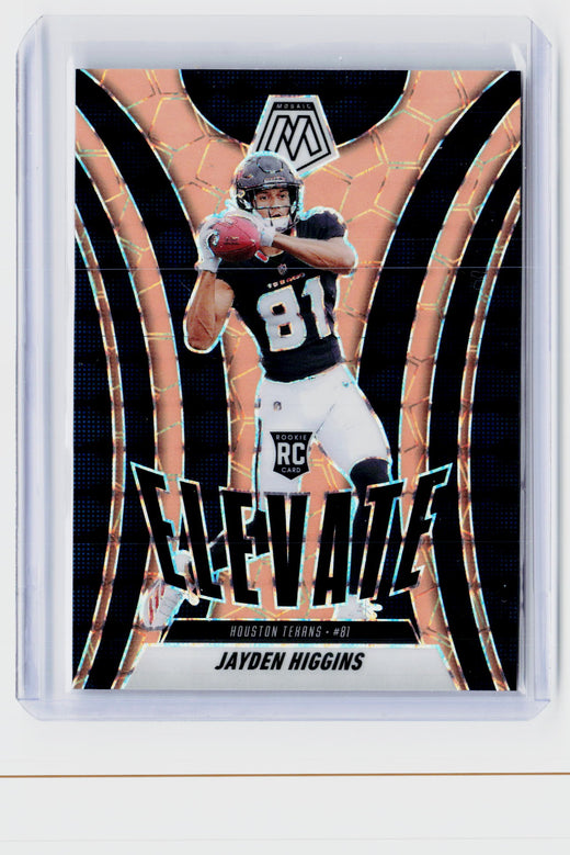 2025 Panini Mosaic Football Jayden Higgins Rookie Card #9 Houston Texans - front