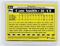 2025 Topps Heritage Minor League Cam Smith Rookie Card #U90-44 Houston Astros - back