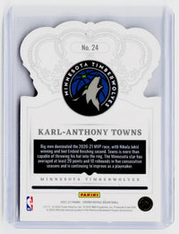 2021-22 Panini Crown Royale Basketball Karl-Anthony Towns #24 Minnesota Timberwolves - back