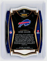 2020 Panini Select Football Josh Allen Premier Level #121 Buffalo Bills - back