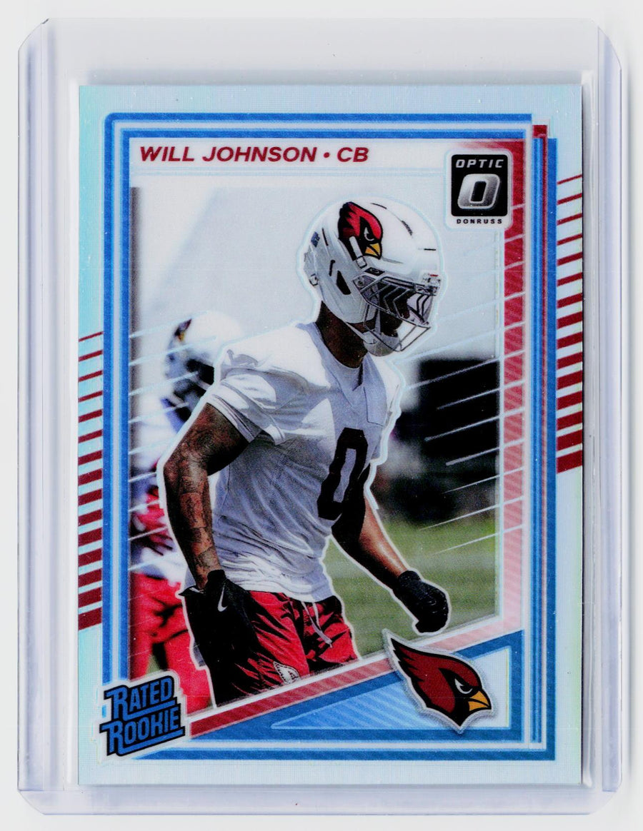2025 Panini Donruss Optic Rated Rookie Will Johnson #247 Arizona Cardinals - front