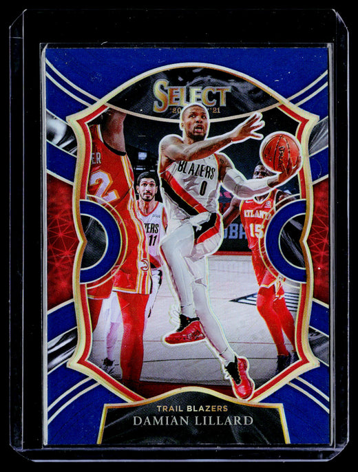 2020-21 Panini Select Basketball Concourse #24 Damian Lillard Portland Trail Blazers - front