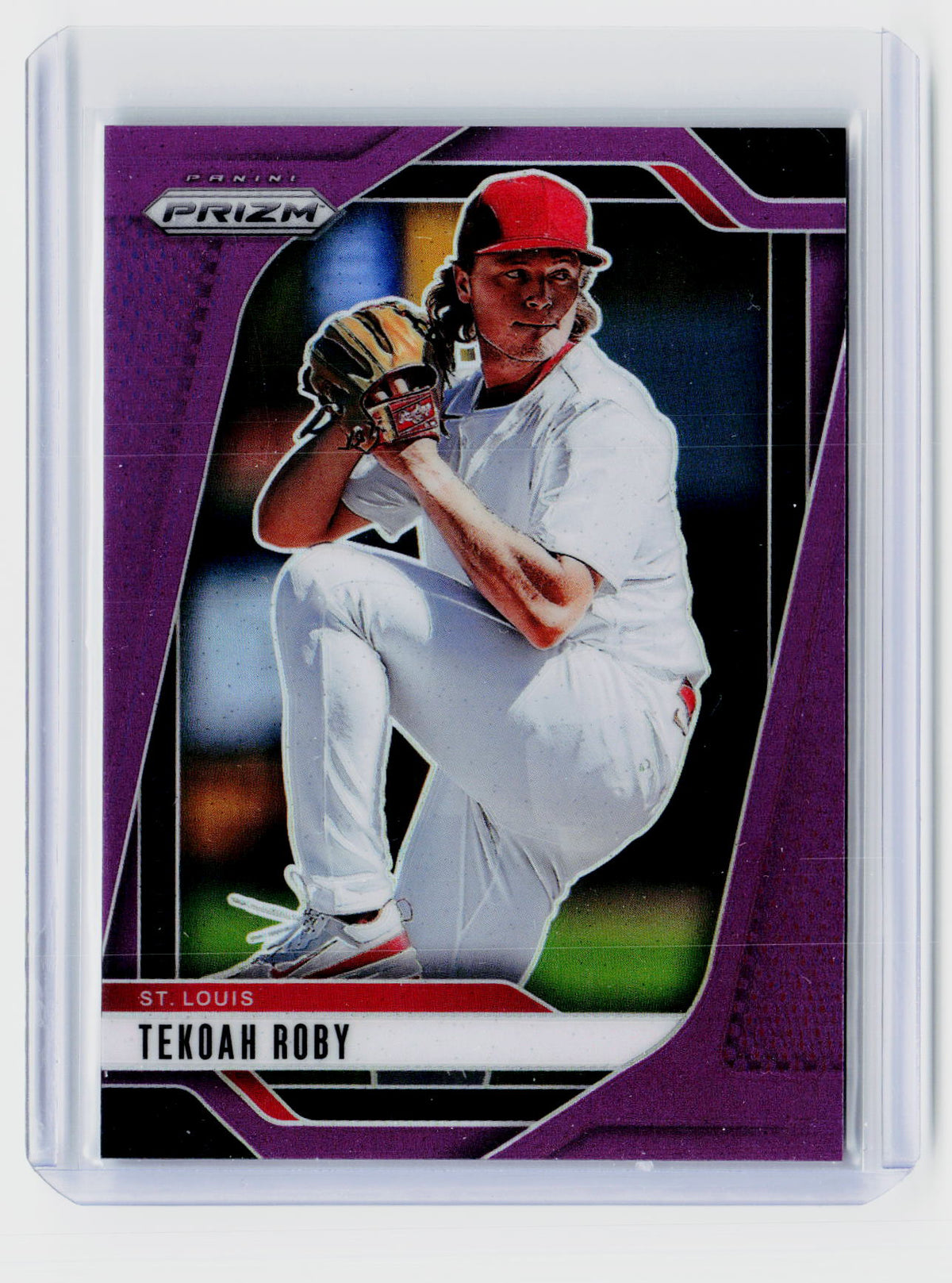 2025 Panini Prizm Baseball Tekoah Roby Purple Prizm #143 077/149 - front
