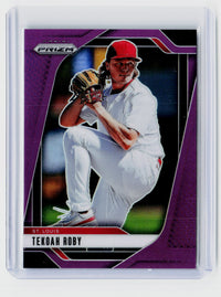 2025 Panini Prizm Baseball Tekoah Roby Purple Prizm #143 077/149 - front