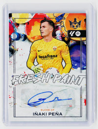 2025-26 Panini Pitch Kings Fresh Paint Autograph Iñaki Peña Elche CF FP-IP - front
