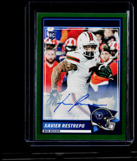 2025 Panini Score Rookie Signatures Green Xavier Restrepo #6 Autograph - front