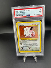 1999 Pokémon Game Clefairy #5 Shadowless Holo PSA NM 7 - front