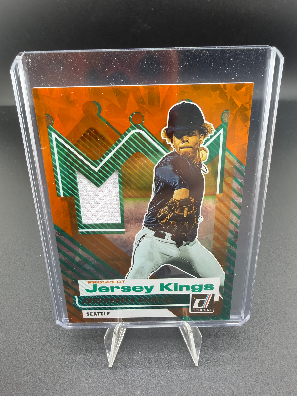 2025 Panini Donruss Baseball Prospect Jersey Kings Jurrangelo Cijntje PJK-JC - front