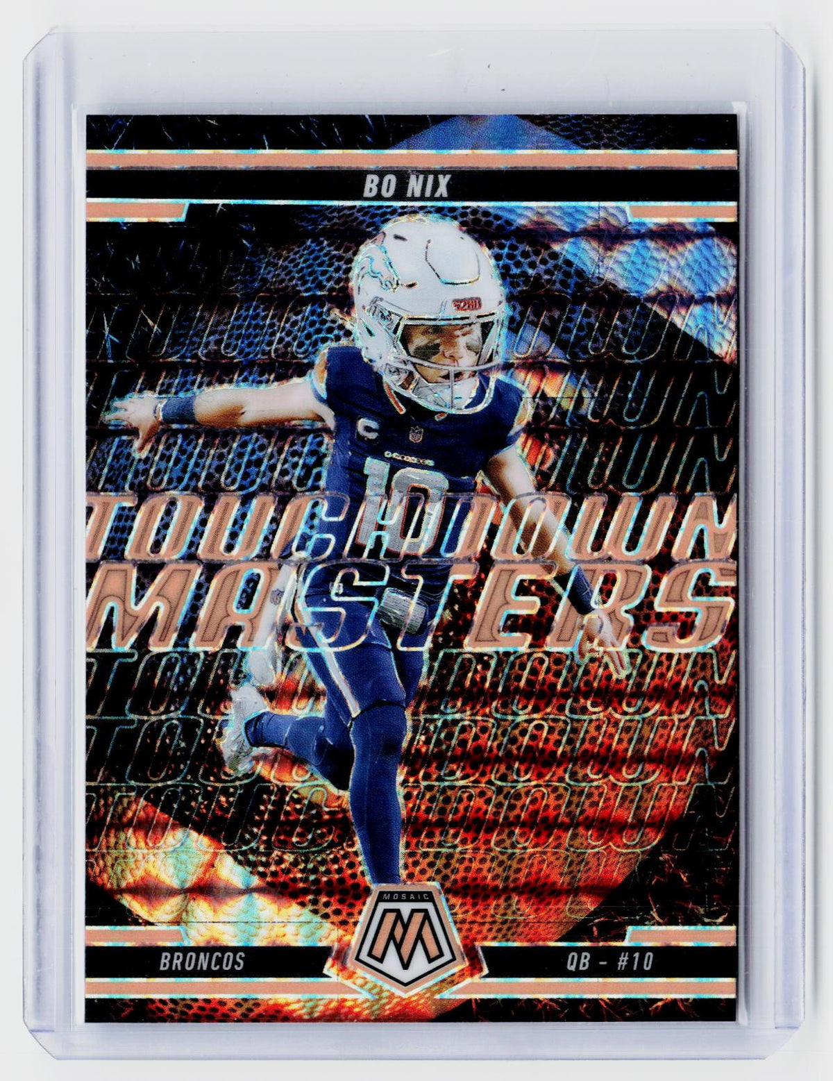 2025 Panini Mosaic Touchdown Masters Bo Nix No. 1 - front