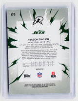 2025 Topps Chrome Football Refractor Rookie Card #173 Mason Taylor New York Jets - back