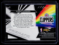 2021-22 Panini Prizm Basketball Kawhi Leonard #6 Los Angeles Clippers - back