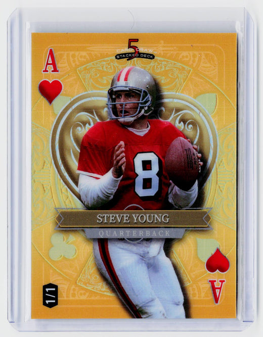 2024 Wild Card 5 Card Draw Stacked Deck Steve Young 1/1 - front