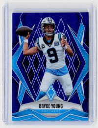 2025 Panini Phoenix Football Bryce Young Blue Prizm #148 /50 - front