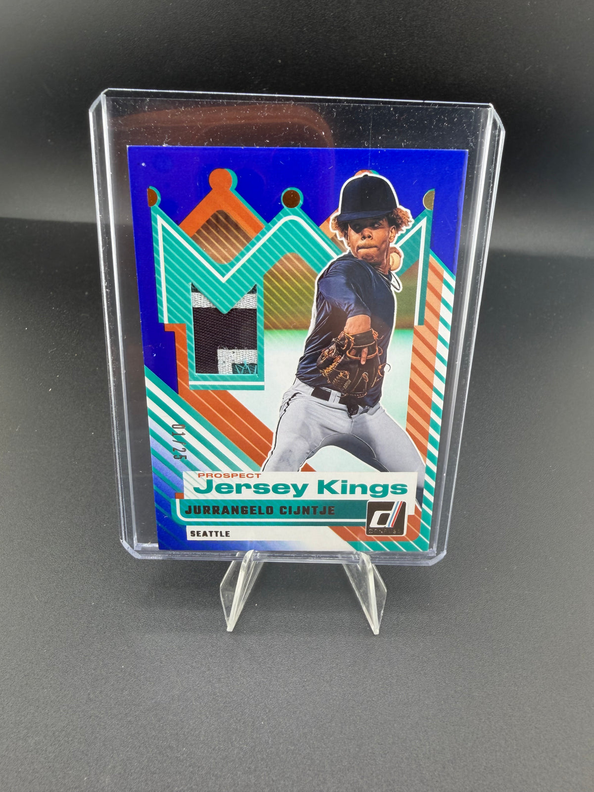 2025 Panini Donruss Baseball Jersey Kings Jurrangelo Cijntje Seattle Mariners PJK-JC - front
