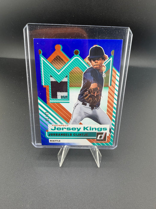 2025 Panini Donruss Baseball Jersey Kings Jurrangelo Cijntje Seattle Mariners PJK-JC - front