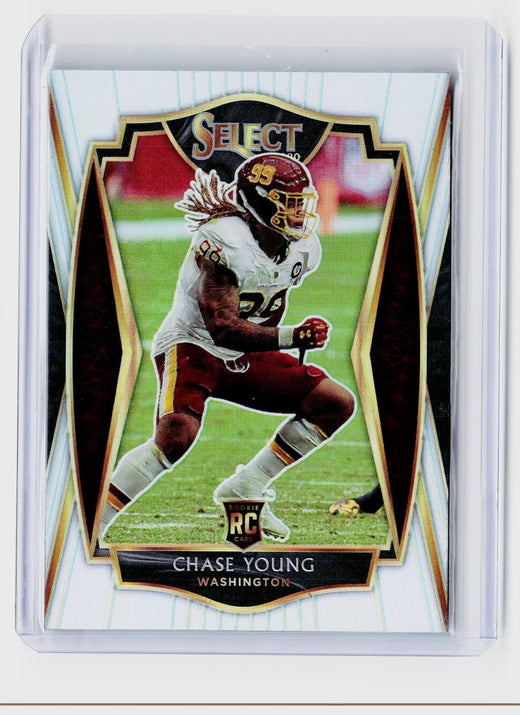 2020 Panini Select Football Chase Young Premier Level Rookie Card #164 Washington - front