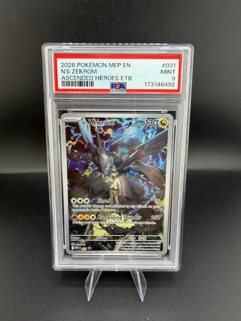 2026 Pokémon N's Zekrom #031 Black Star Promo PSA Mint 9 - front