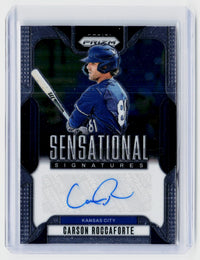 2025 Panini Prizm Baseball Sensational Signatures Carson Roccaforte Autograph #SS-CR - front