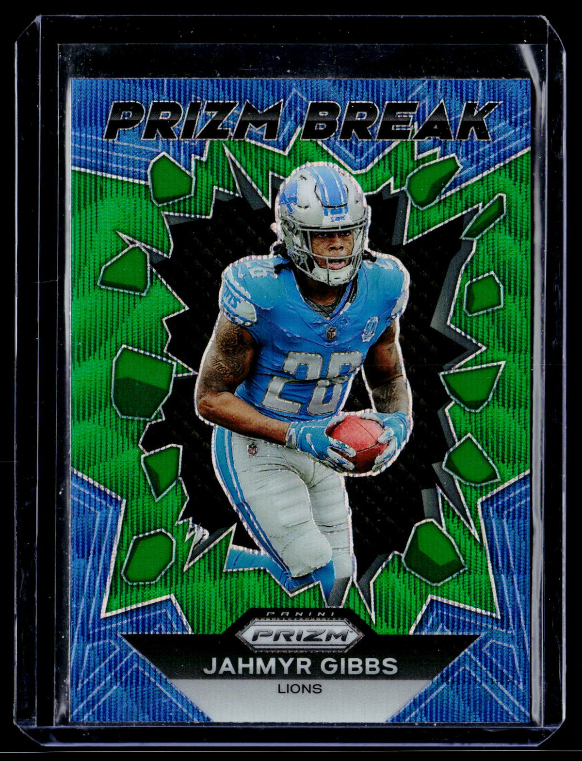 2023 Panini Prizm Football Prizm Break PB-5 Jahmyr Gibbs Rookie Lions - front