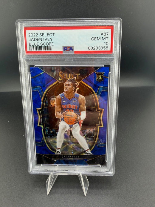 2022-23 Panini Select Blue Scope Jaden Ivey RC #87 PSA 10 /249 - front