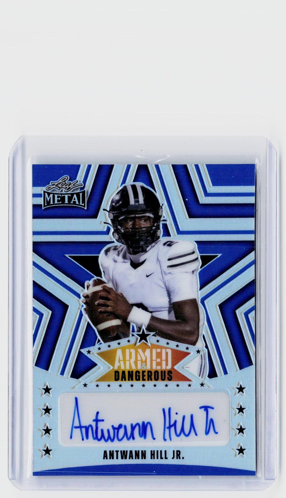 2024 Leaf Metal Armed & Dangerous Antwann Hill Jr. Autograph 8/9 - front