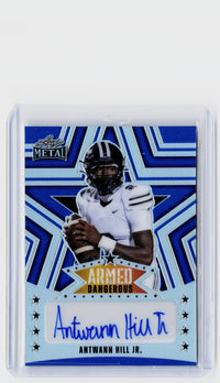 2024 Leaf Metal Armed & Dangerous Antwann Hill Jr. Autograph 8/9 - front
