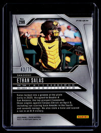 2025 Panini Prizm Baseball Ethan Salas Green Scope Prizms #299 /75 - back