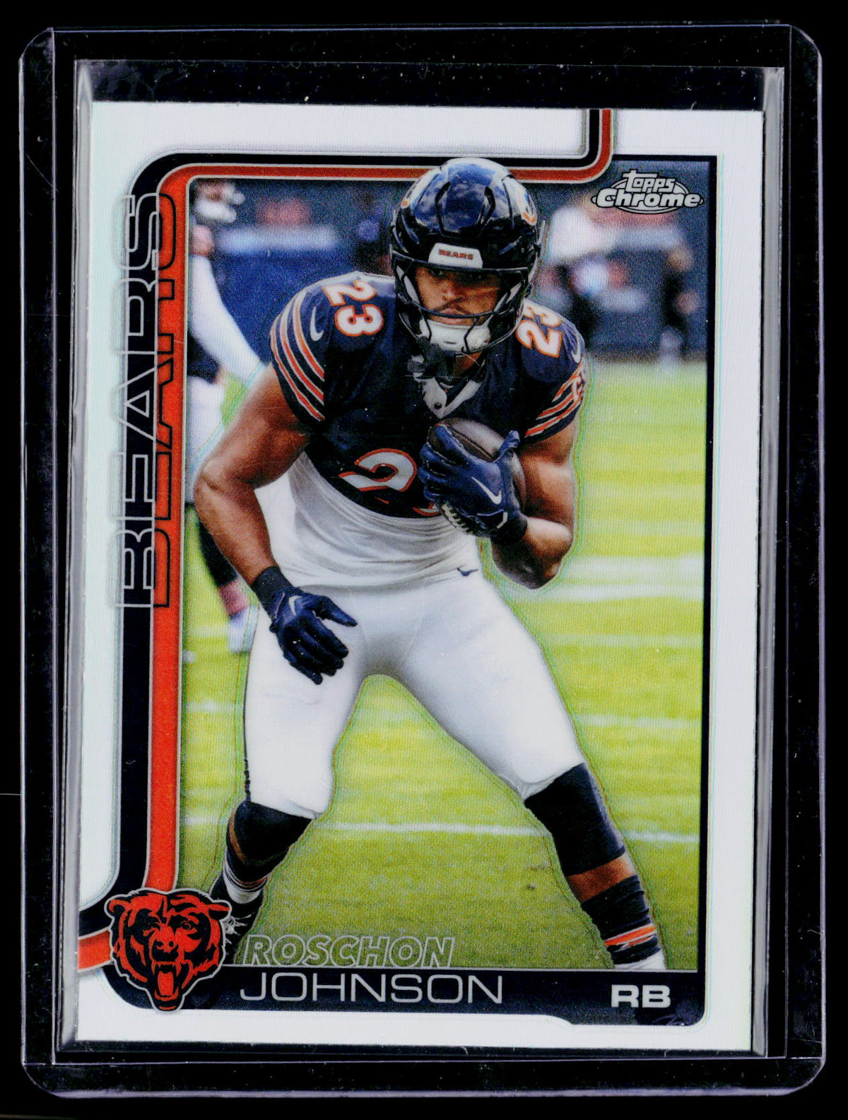 2025 Topps Chrome Football Refractor Roschon Johnson #55 Chicago Bears - front
