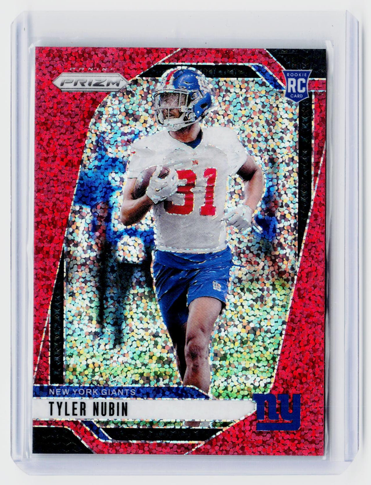 2024 Panini Prizm Football Tyler Nubin Red Disco Rookie Card #395 - front