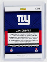 2025 Panini Revolution Football Jaxson Dart Rookie Card #219 New York Giants - back