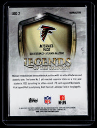 2025 Topps Chrome Legends of the Gridiron Michael Vick LOG-2 Refractor - back