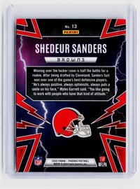 2025 Panini Phoenix Thunderbirds Shedeur Sanders RC #13 Cleveland Browns - back