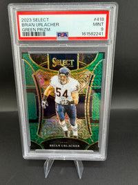 2023 Panini Select Football Brian Urlacher #418 Green Prizm Suite Level PSA MINT 9 - front