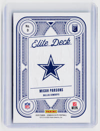 2025 Panini Donruss Elite Elite Deck Micah Parsons #9 Dallas Cowboys - back
