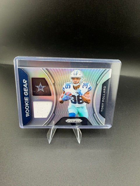 2019 Panini Prizm Rookie Gear Tony Pollard RG-TP Rookie Memorabilia - front