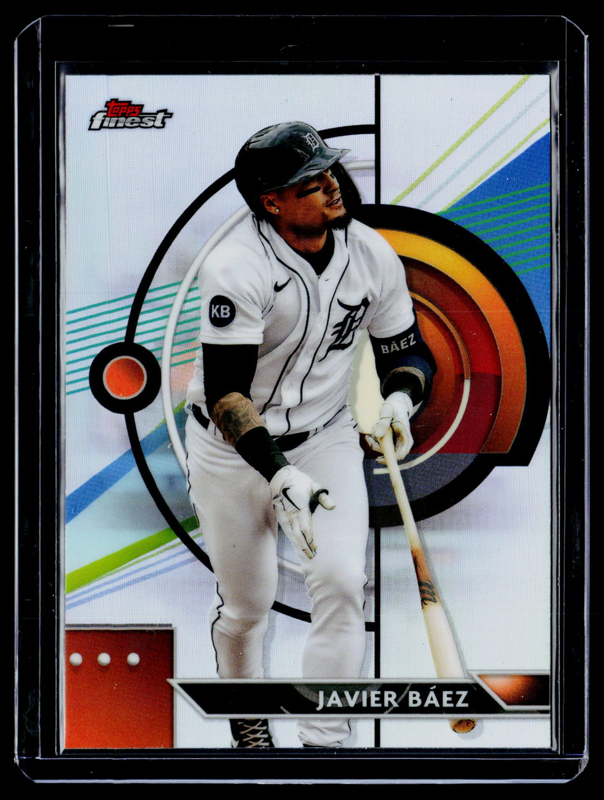 2022 Topps Finest Refractor #14 Javier Baez Detroit Tigers - front