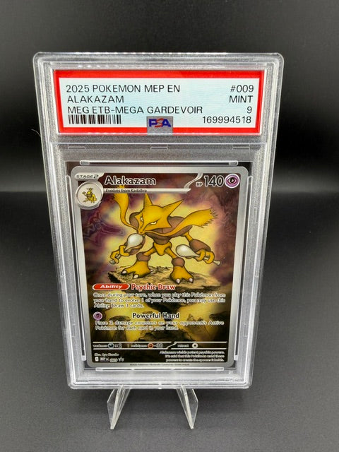 2025 Pokémon Mega Evolution Alakazam #009 Mega Gardevoir ETB PSA 9 - front