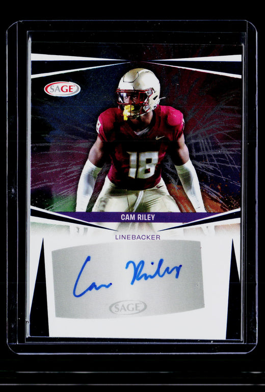 2025 SAGE Autograph Cam Riley Autograph #A-CM2 Florida State - front