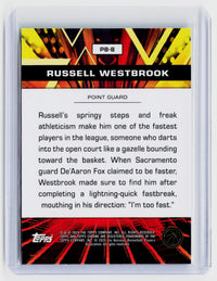 2024 Topps Chrome Power Boosters Green Refractor Russell Westbrook PB-8 - back