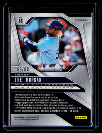 2025 Panini Prizm Baseball Tre' Morgan #45 Checkerboard 68/99 - back