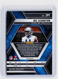 2025 Panini Mosaic Football Nic Scourton Blue Mosaic Rookie Card #391 - back