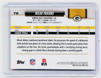 2026 Topps Football Micah Parsons Green Bay Packers #72 - back