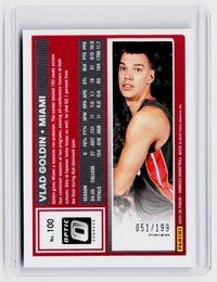 2025-26 Panini Donruss Optic Rated Rookie Vlad Goldin #100 Orange Shock /199 - back