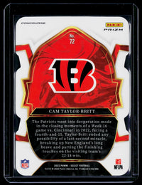 2022 Panini Select Football Cam Taylor-Britt Rookie Concourse #72 - back