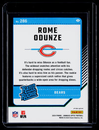 2024 Panini Donruss Optic Rated Rookie Rome Odunze #286 Chicago Bears holo - back