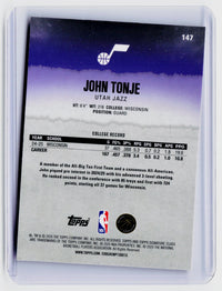2025-26 Topps Signature Class Base Chrome Rookie Class John Tonje #147 Chrome Variation - back