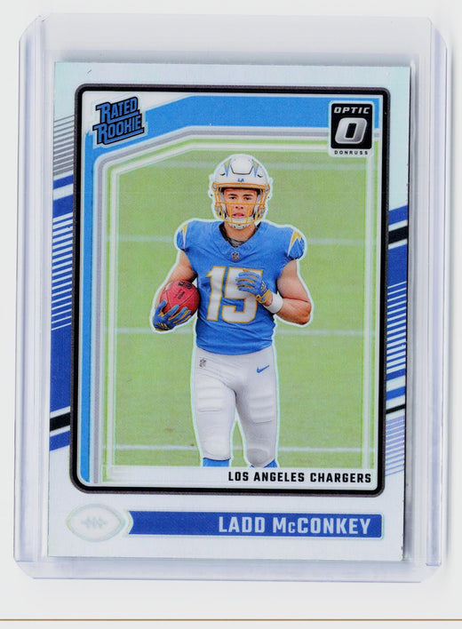 2024 Panini Donruss Optic Football Ladd McConkey Rated Rookie #266 - front